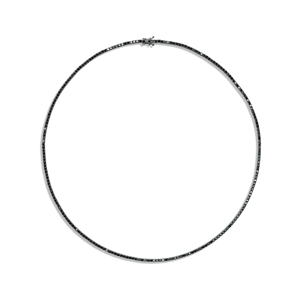 Bolt Black Diamond Tennis Necklace