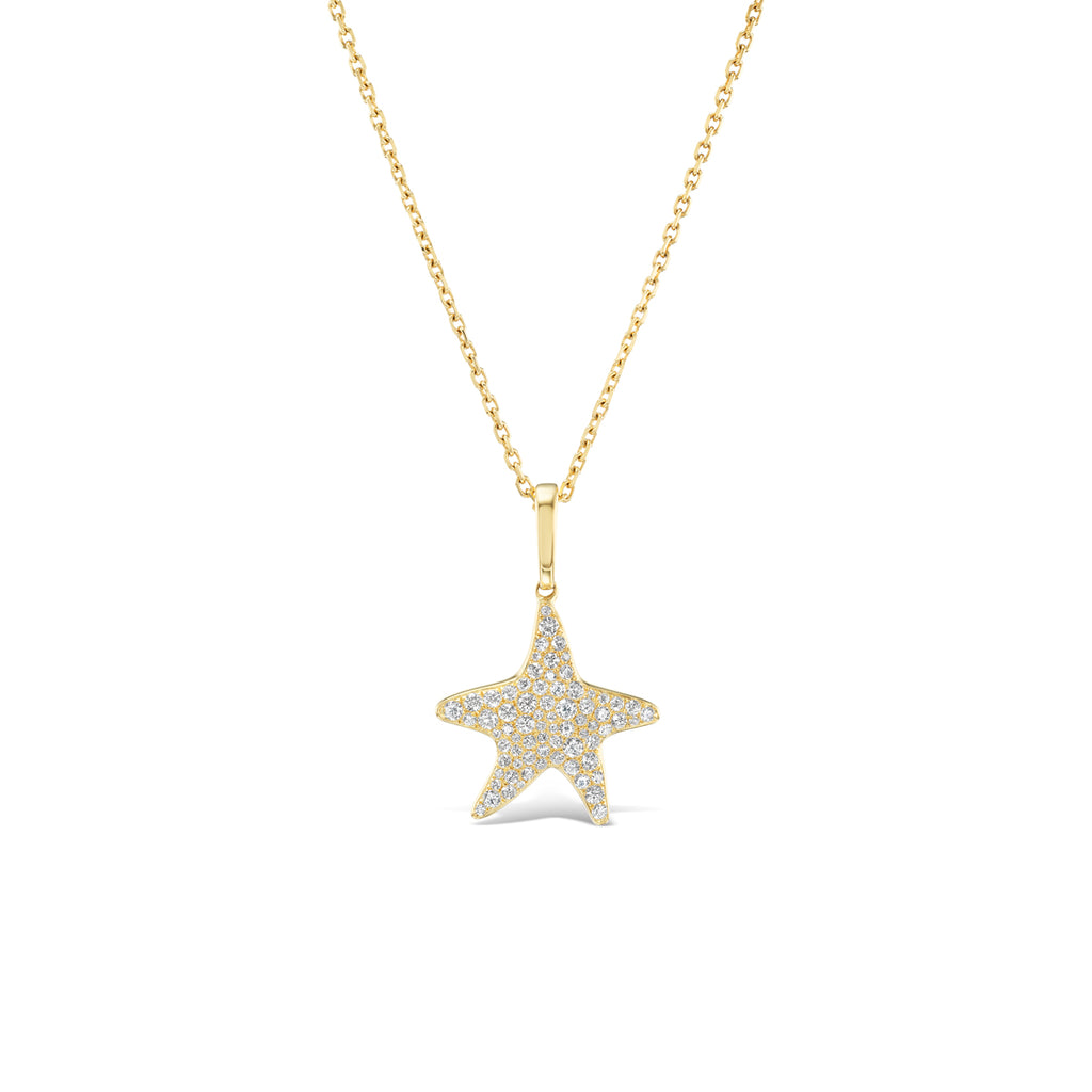Pavé Diamond Starfish Pendant