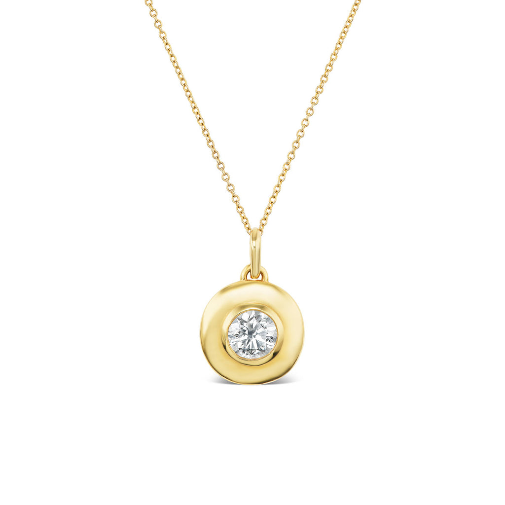 Classic Diamond Saucer Pendant