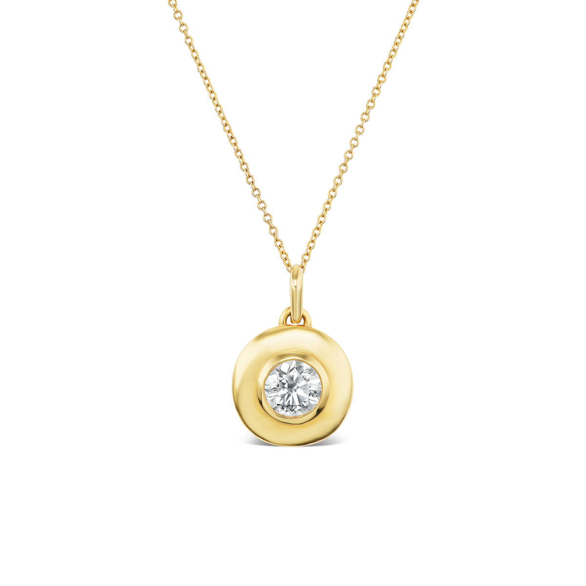 Classic Diamond Saucer Pendant
