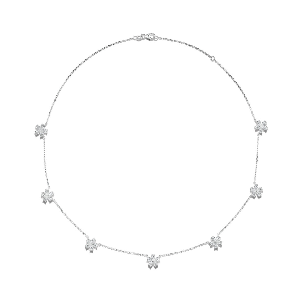 *NEW* Mini 7 Motif Forget-Me-Not Diamond Necklace