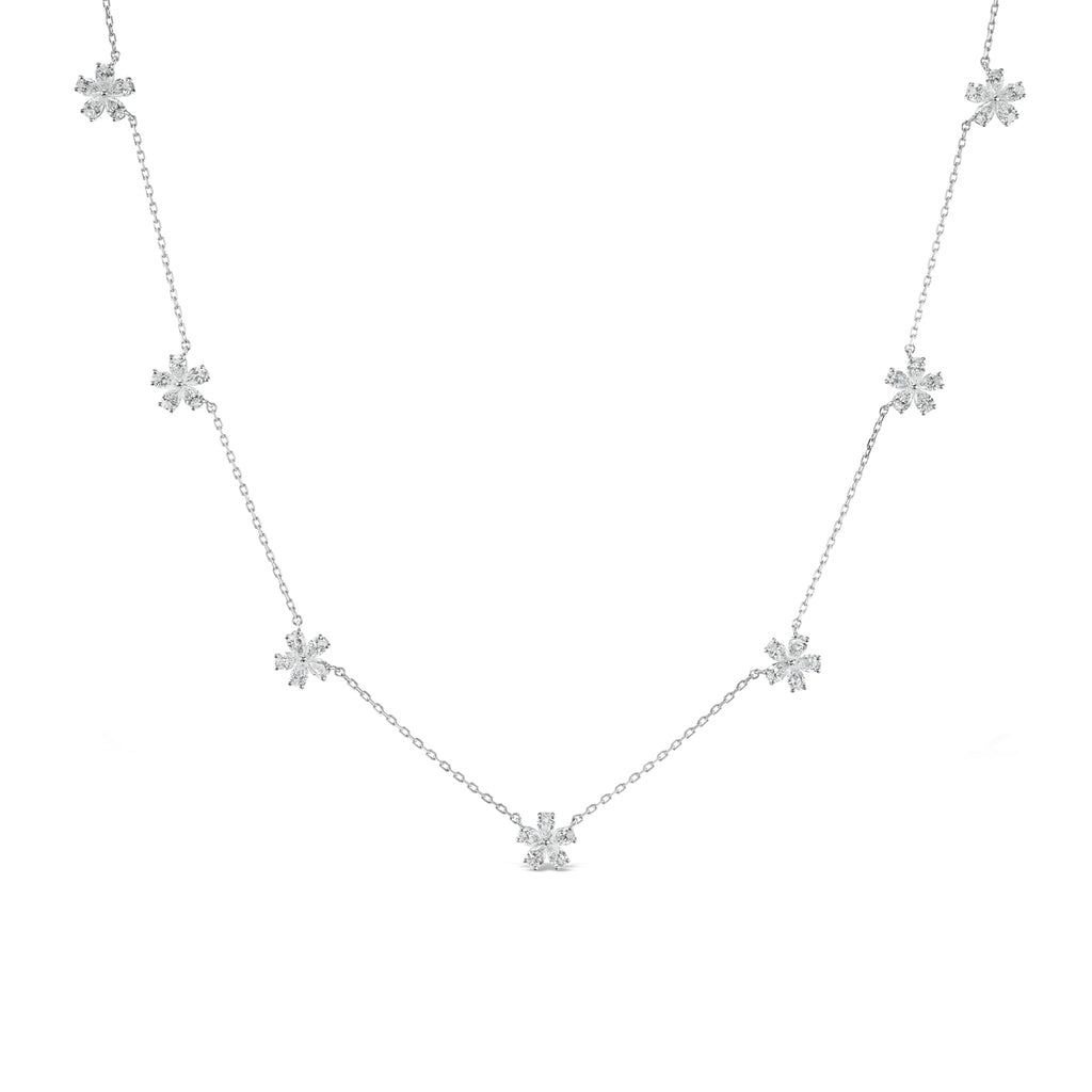 *NEW* Mini 7 Motif Forget-Me-Not Diamond Necklace