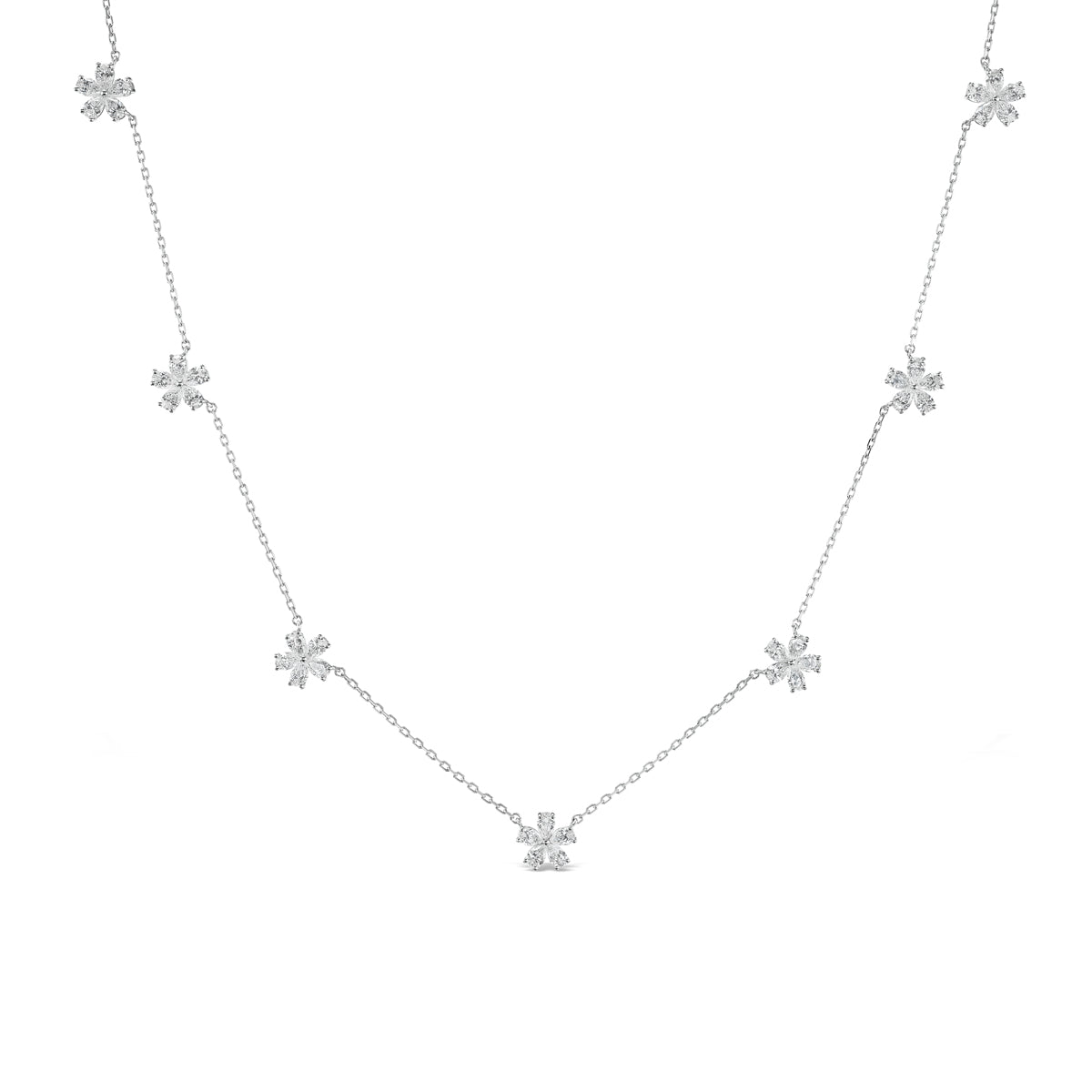 *NEW* Mini 7 Motif Forget-Me-Not Diamond Necklace
