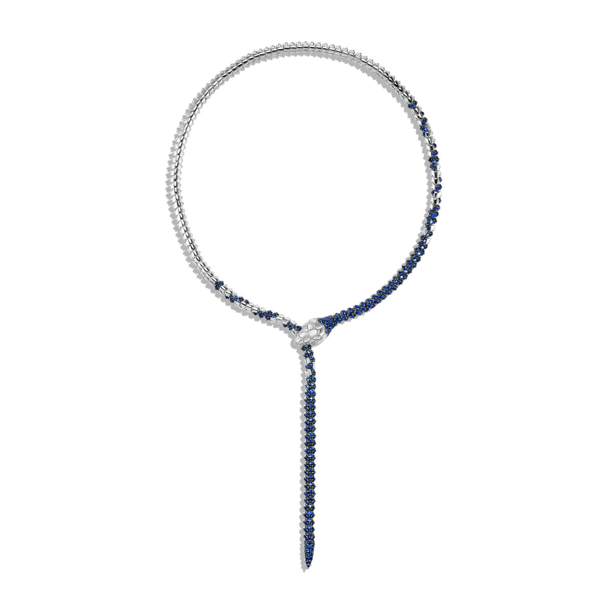 Nouveau Sapphire Serpent Lariat