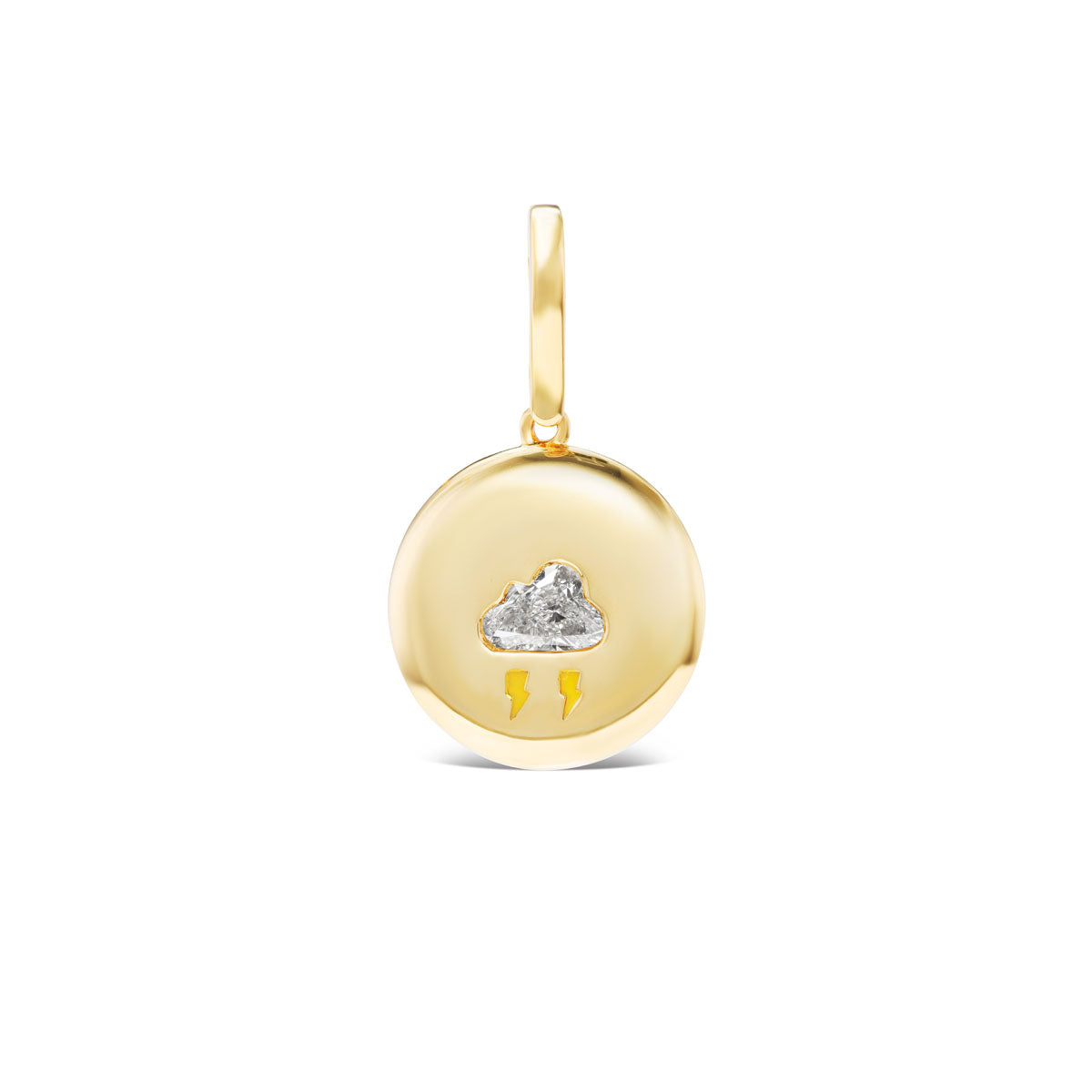 Thundercloud Diamond Saucer Pendant