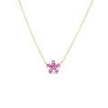 Small Forget-Me-Not Pink Tourmaline Necklace