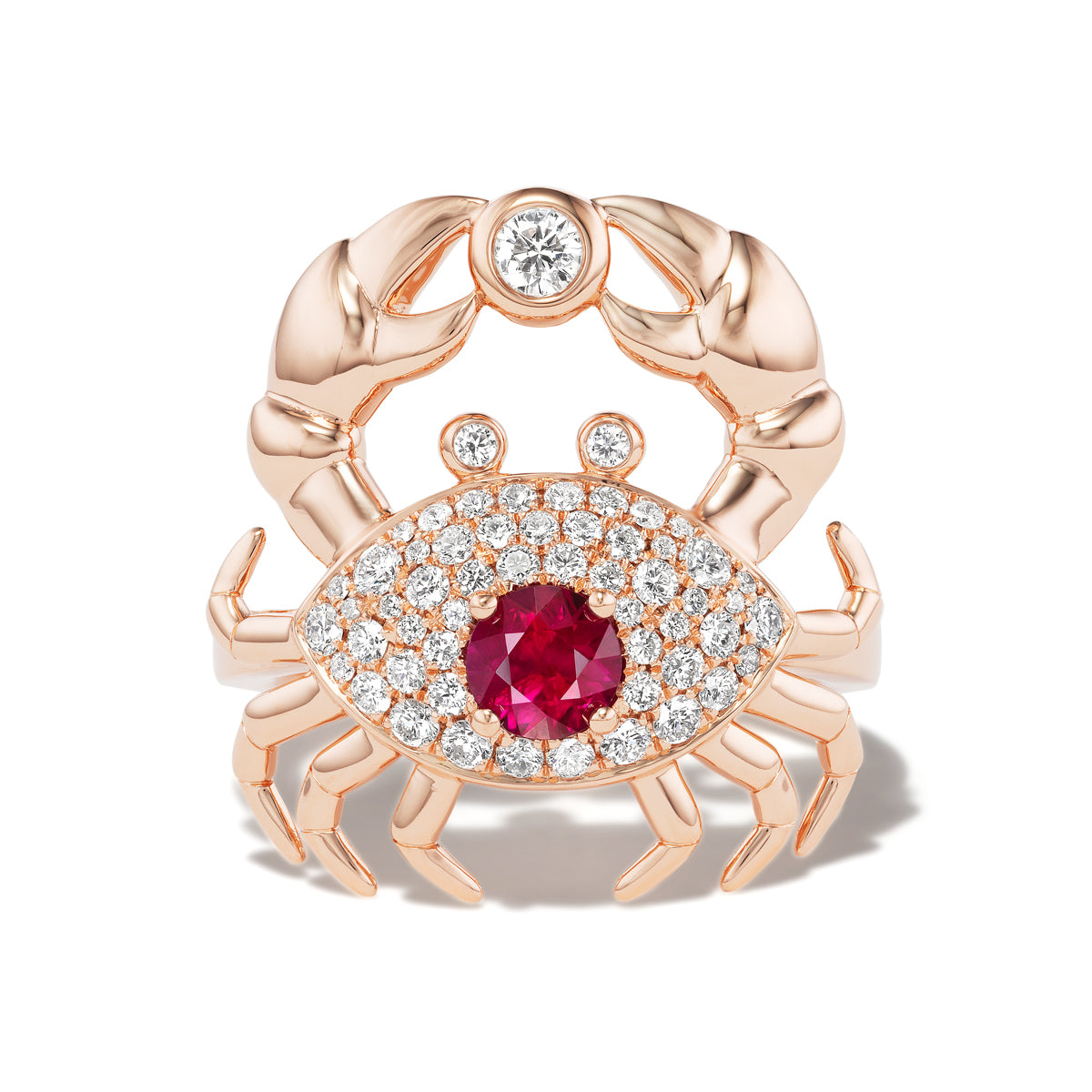 Burmese Ruby Crab Ring