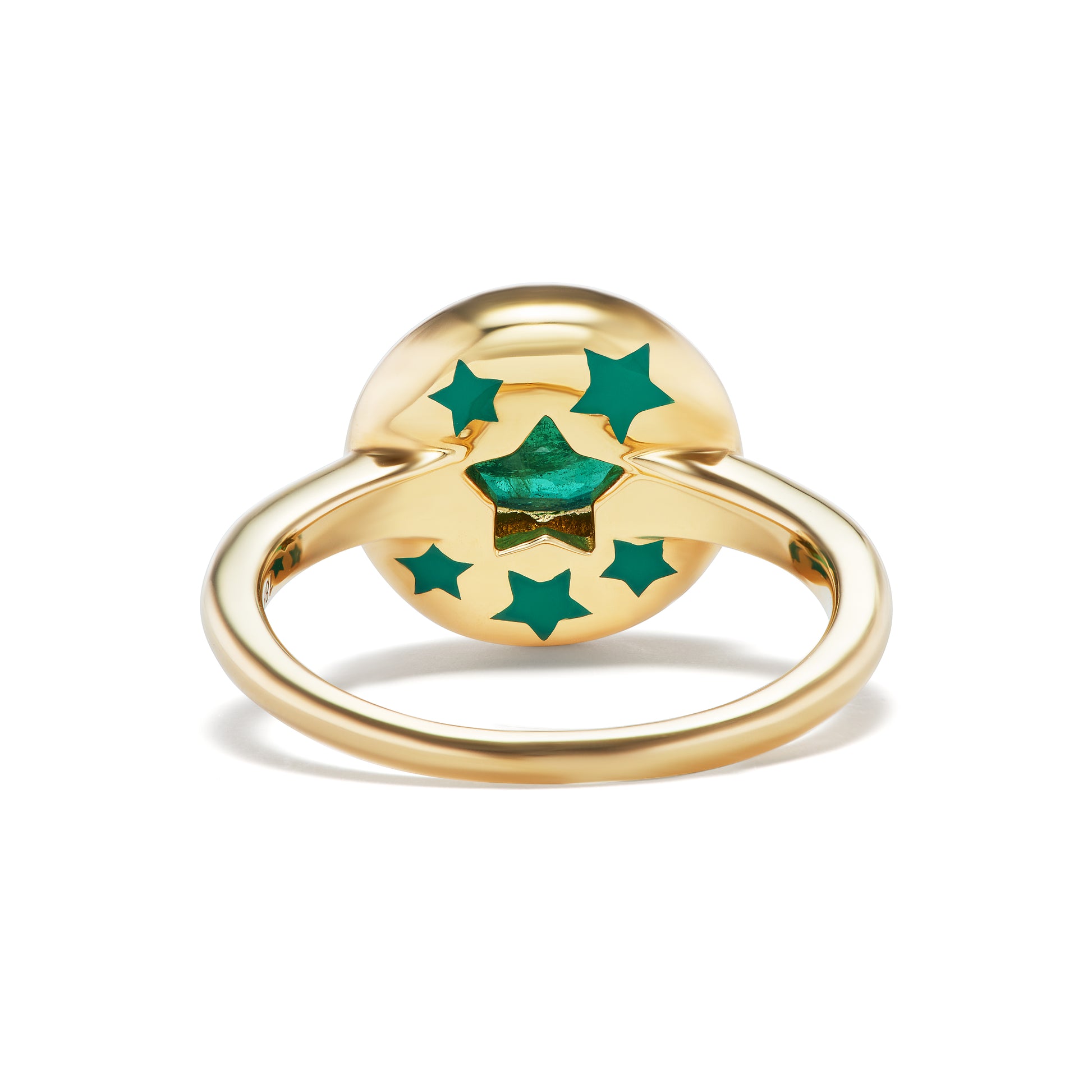 Evergreen Starburst Saucer Ring