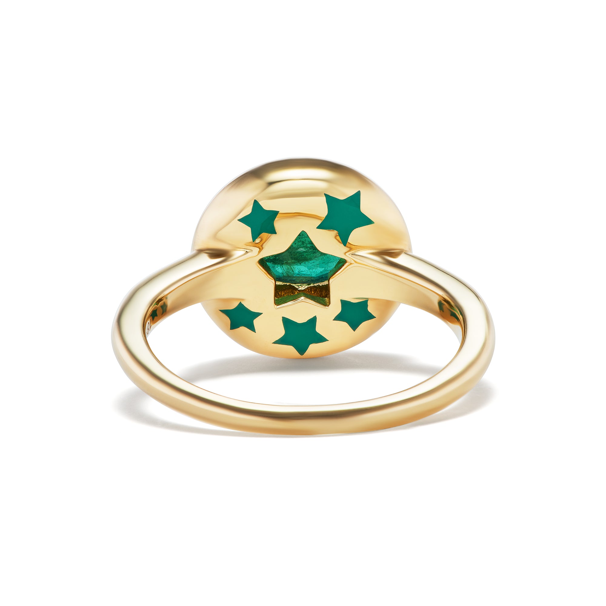Evergreen Starburst Saucer Ring