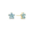Mini Forget-Me-Not Aquamarine Earrings