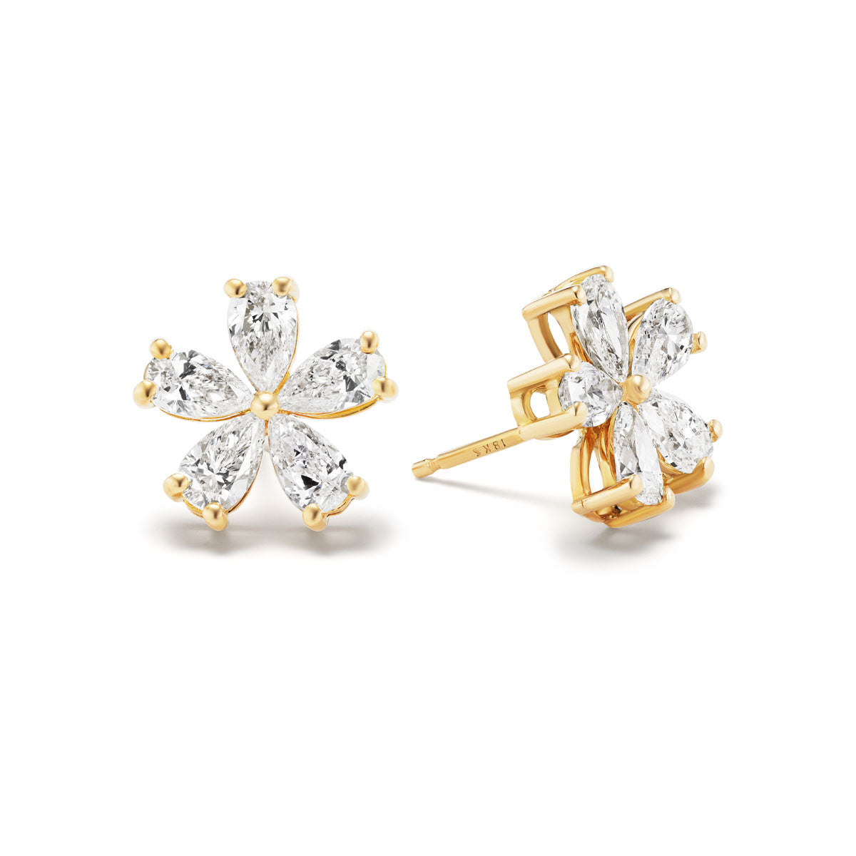 Mini Forget-Me-Not Diamond Earrings