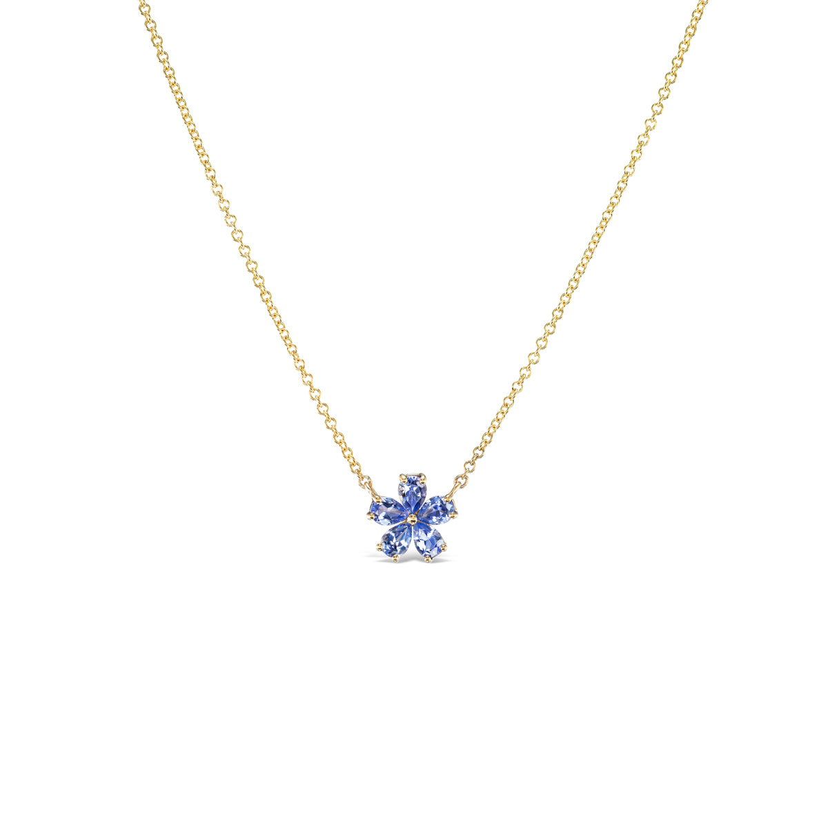 Mini Forget-Me-Not Tanzanite Necklace