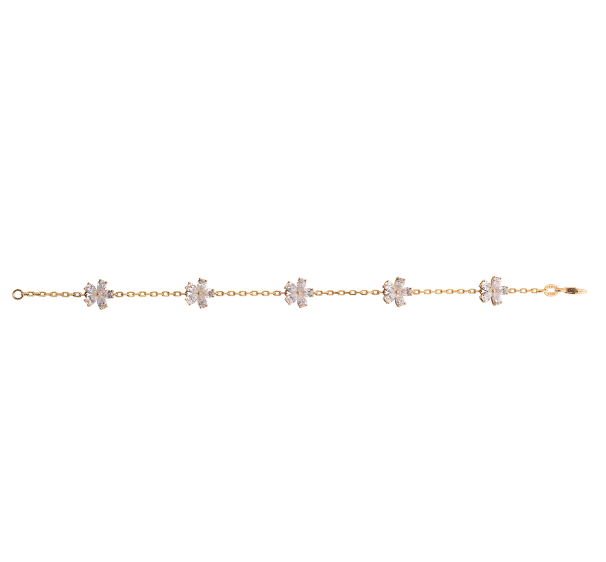 Mini Forget-Me-Not 5 Motif Diamond Bracelet