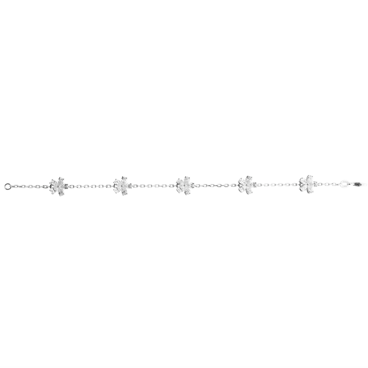 Mini Forget-Me-Not 5 Motif Diamond Bracelet