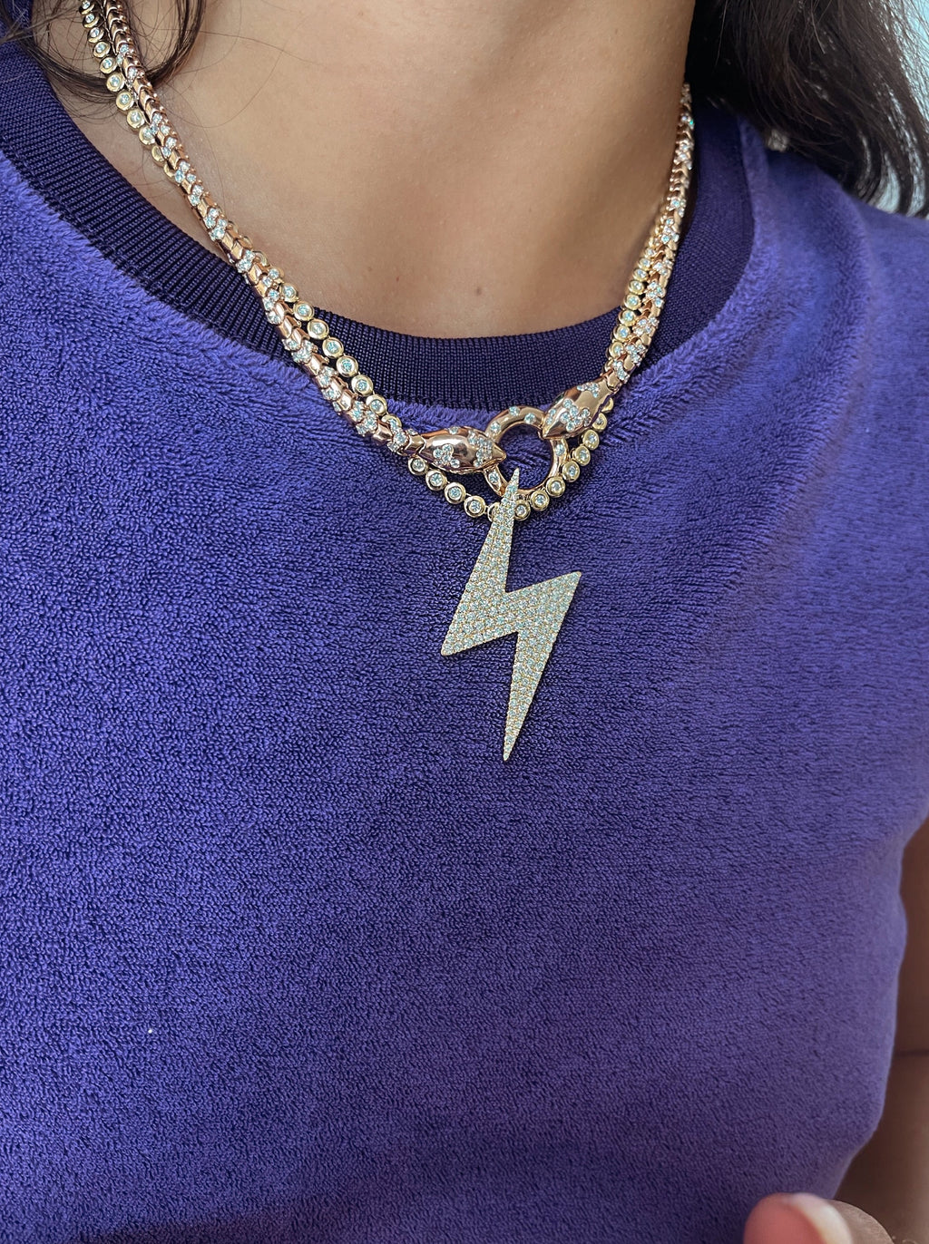 Full Diamond Lightening Bolt