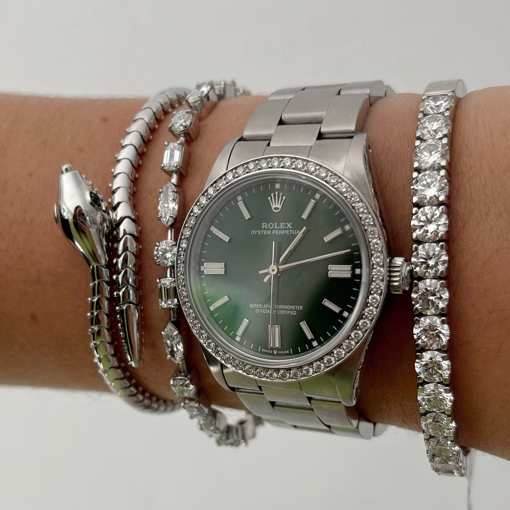 GIA Certified Round Diamond Bangle