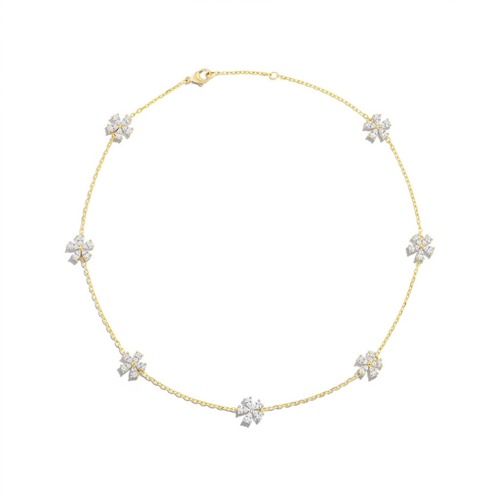 *NEW* Mini 7 Motif Forget-Me-Not Diamond Necklace