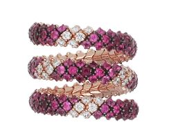Hot Pink Serpentina Skin Ring