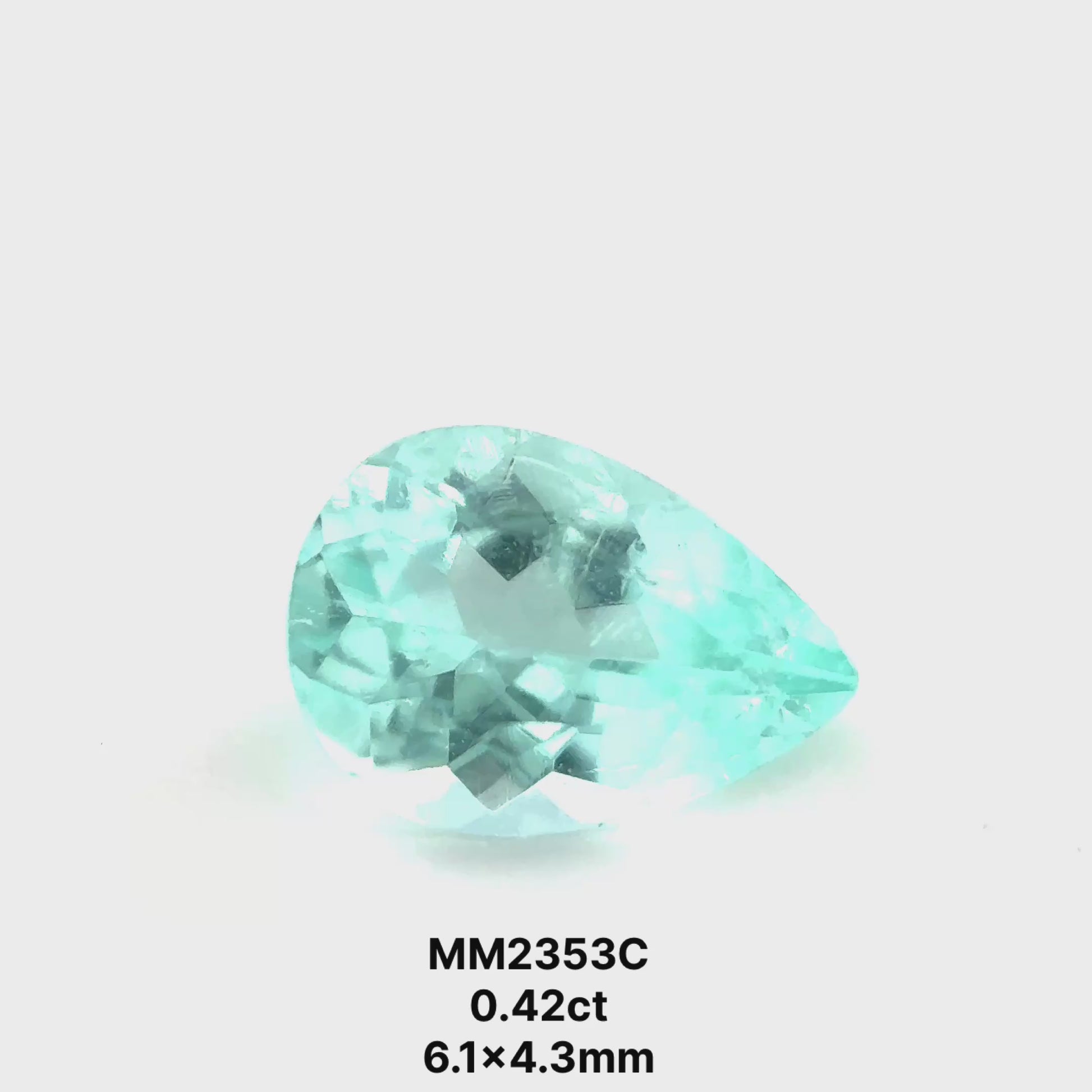*BLACK FRIDAY* Bespoke 0.42 Carat Pear Paraíba Tourmaline