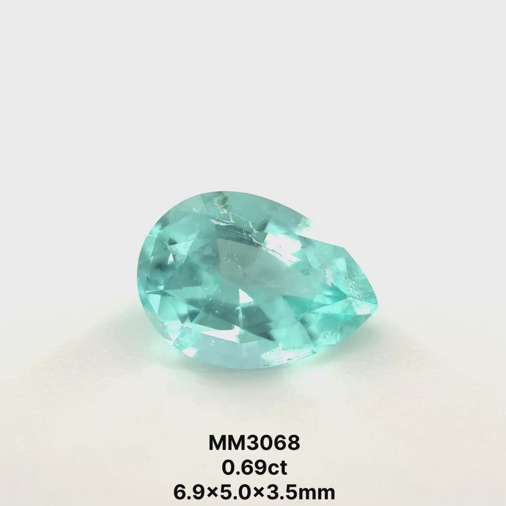 *PARAIBAMAS* Bespoke 0.69 Carat Pear Paraíba Tourmaline