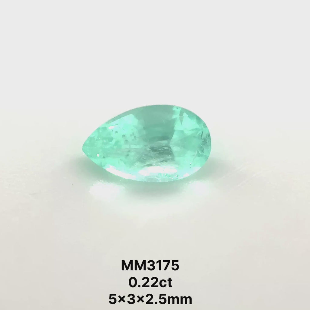 *COUTURE* Bespoke 0.22 Carat Pear Cut Paraíba Tourmaline