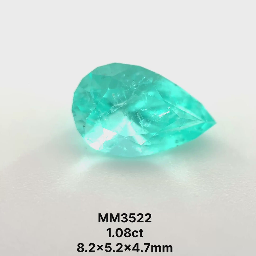*COUTURE* Bespoke 1.08 Carat Pear Cut Paraíba Tourmaline