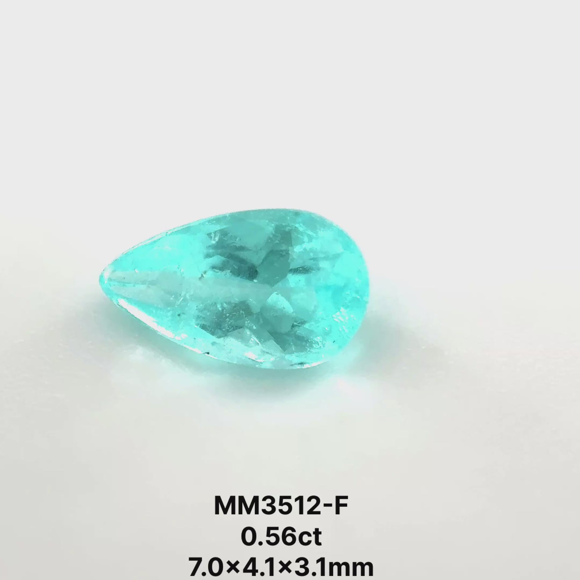 *TUCSON* Bespoke 0.56 Carat Pear Paraíba Tourmaline