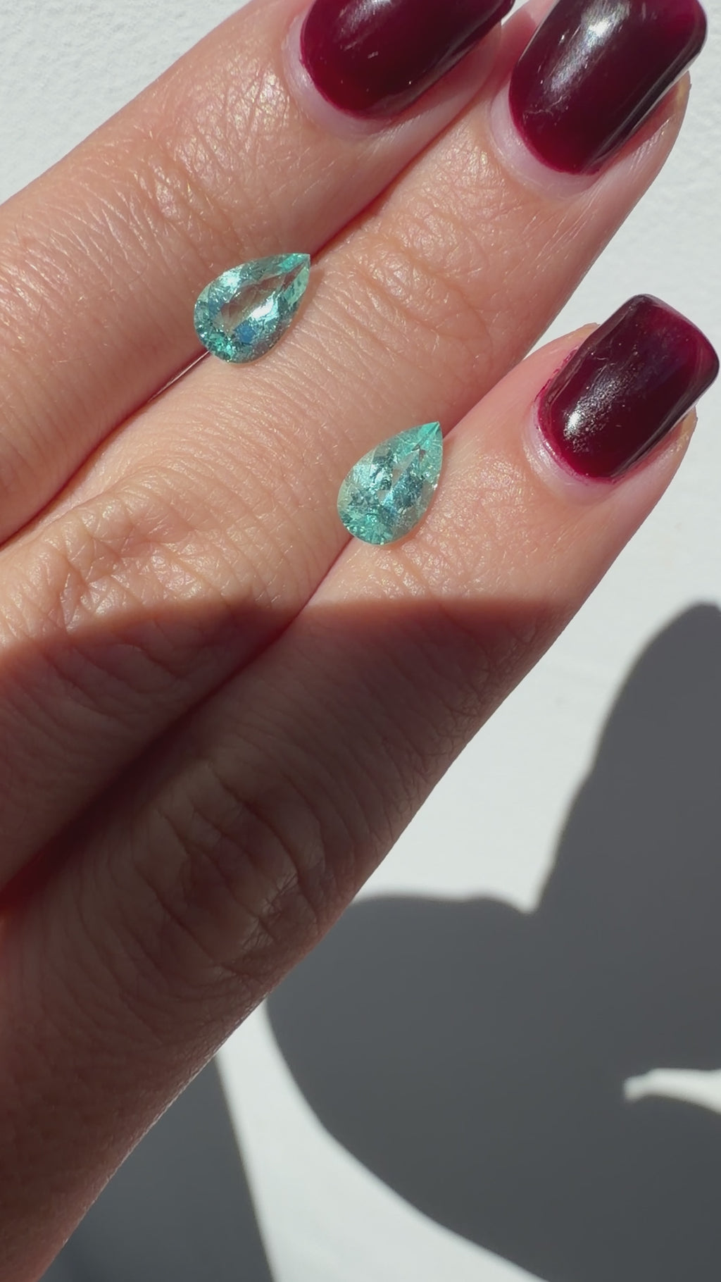 *NEW* Bespoke 2.14 Carat Pear Paraíba Tourmaline Set