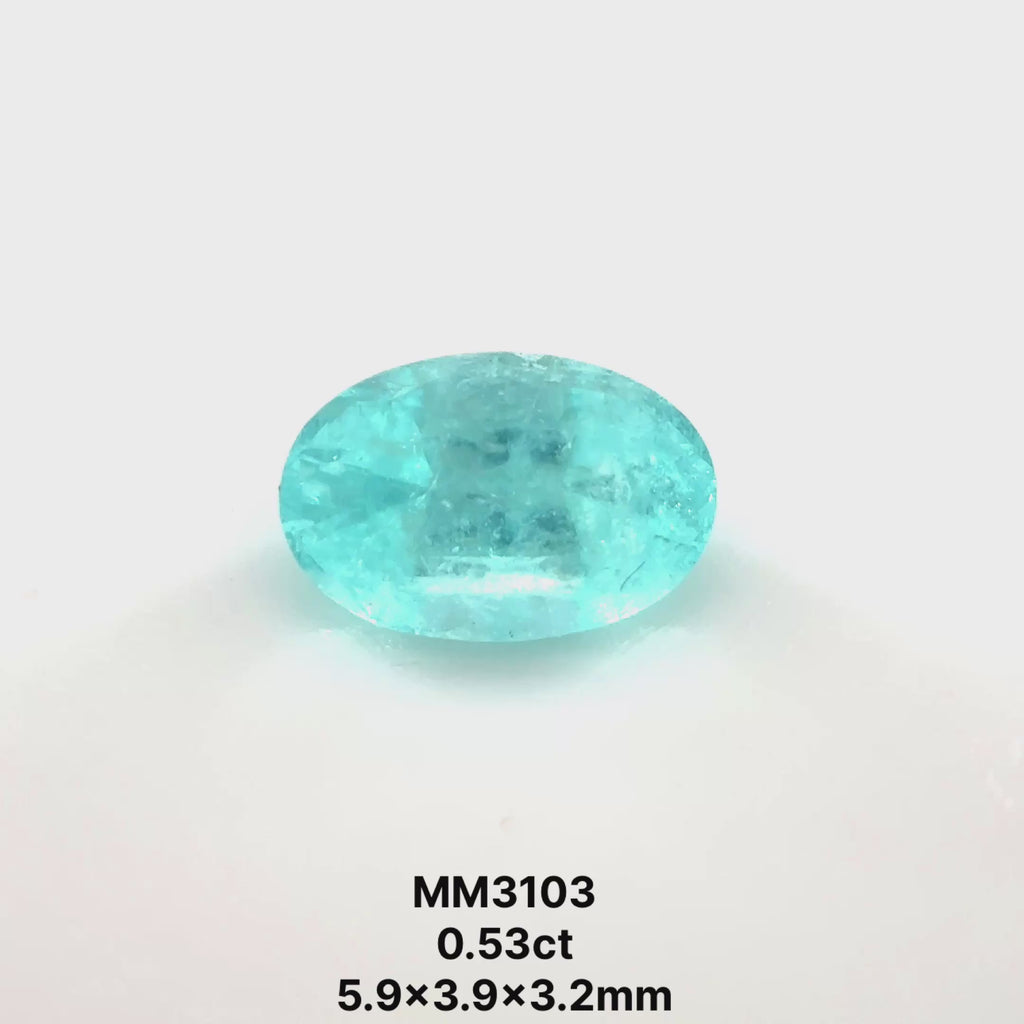 *SEPTEMBER GEM DROP* Bespoke 0.53 Carat Oval Cut Paraíba Tourmaline