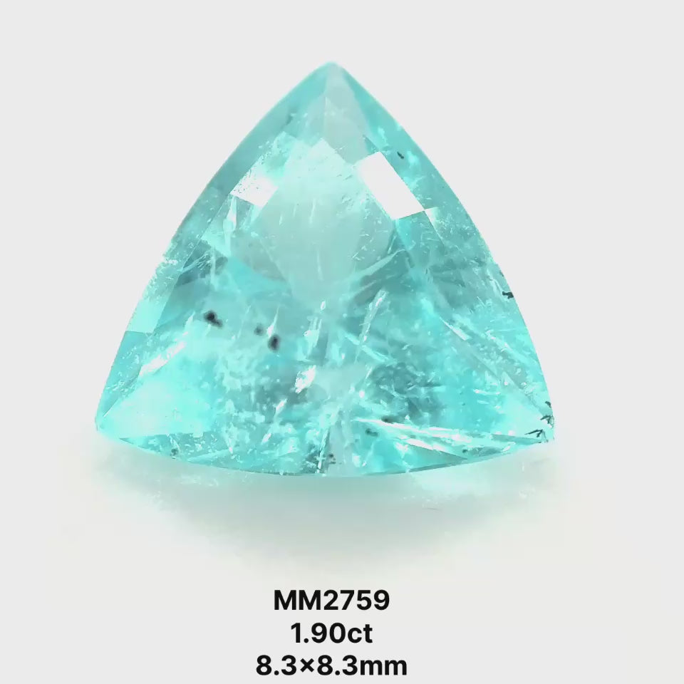 Bespoke 1.90 Carat Trillion Paraíba Tourmaline