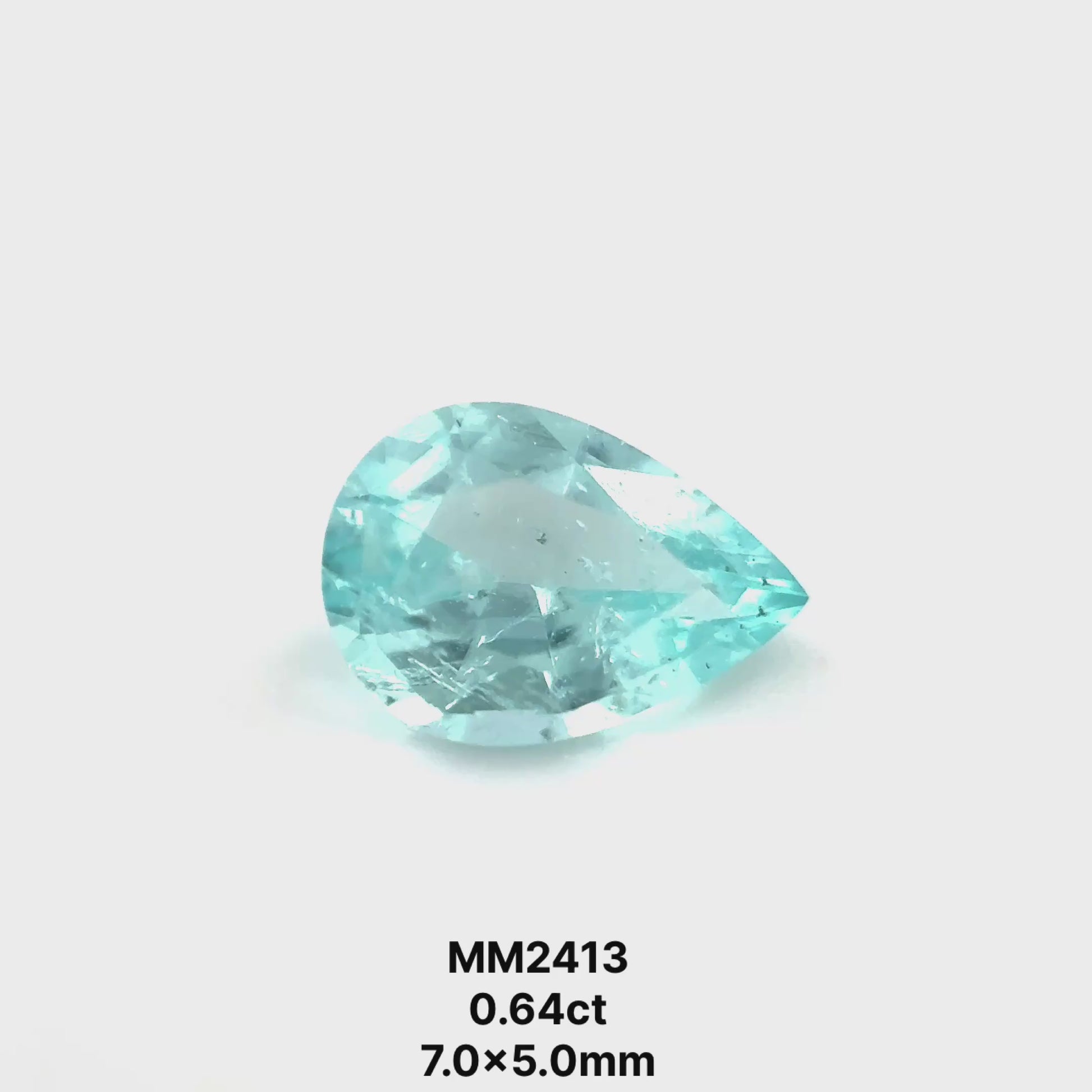 *COUTURE* Bespoke 0.64 Carat Pear Cut Paraíba Tourmaline