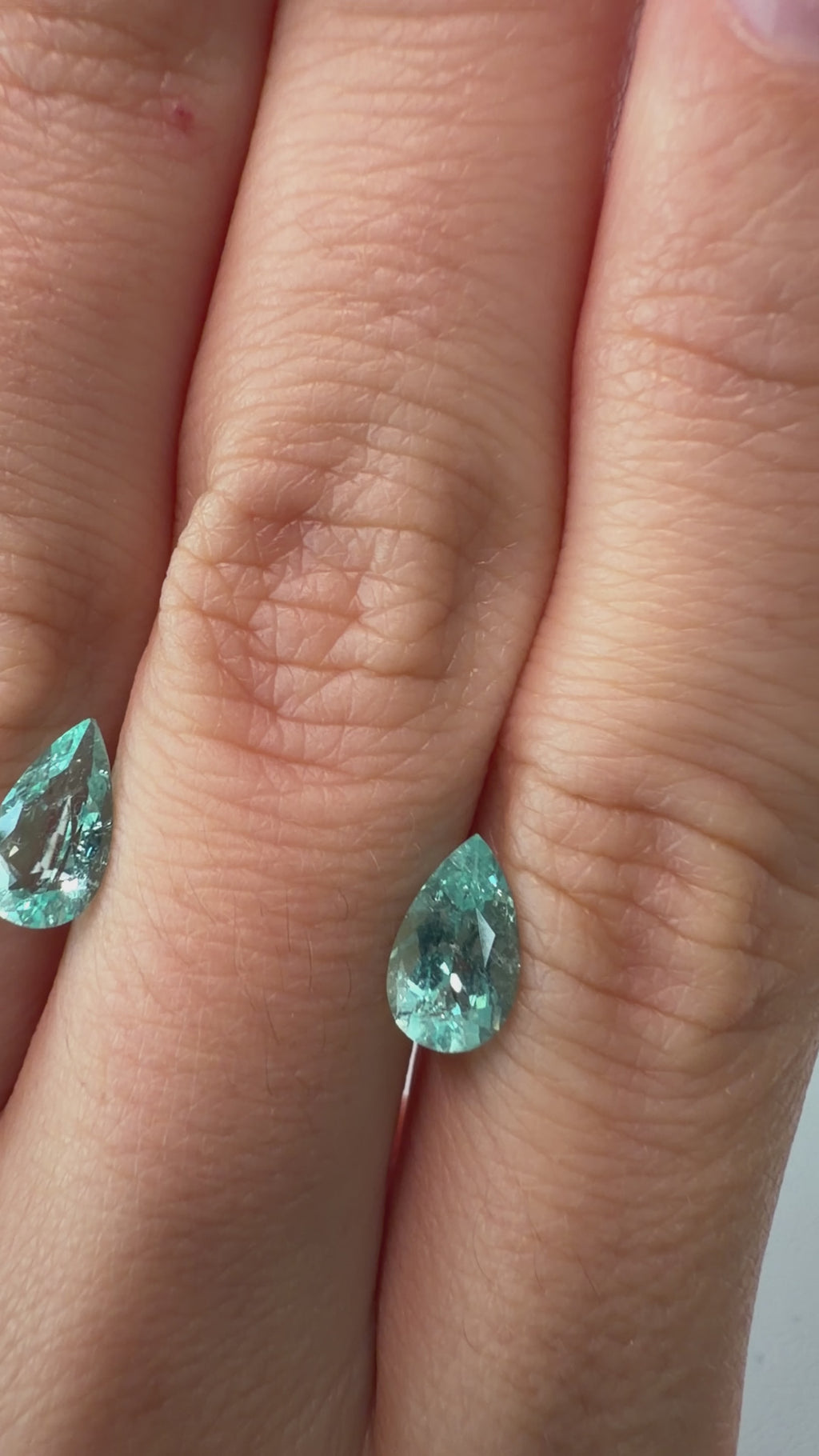 *NEW* Bespoke 2.14 Carat Pear Paraíba Tourmaline Set