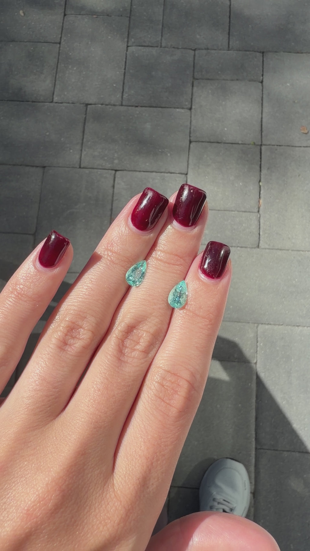 *NEW* Bespoke 2.14 Carat Pear Paraíba Tourmaline Set