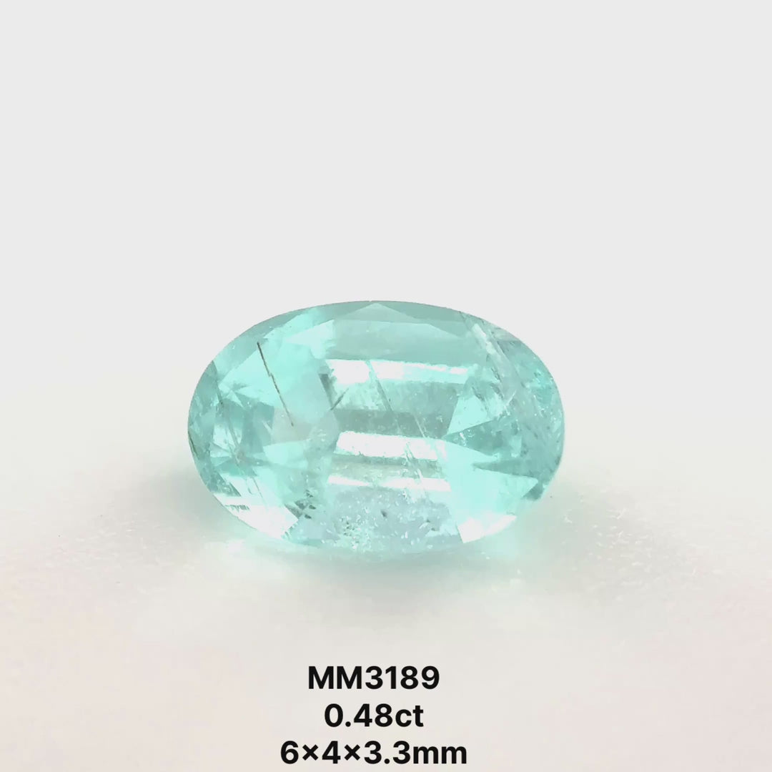 *SEPTEMBER GEM DROP* Bespoke 0.48 Carat Oval Cut Paraíba Tourmaline