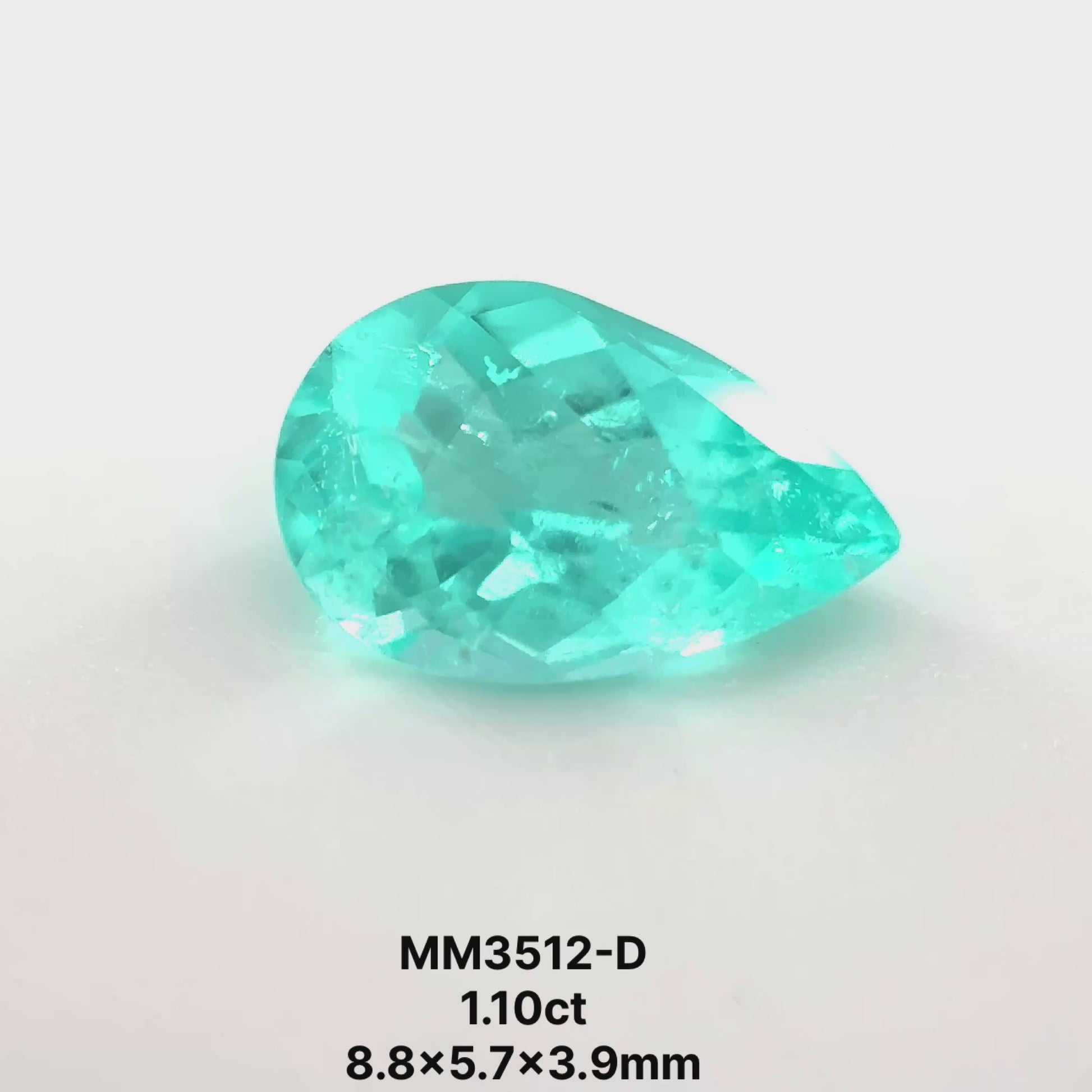 *TUCSON* Bespoke 1.10 Carat Pear Paraíba Tourmaline