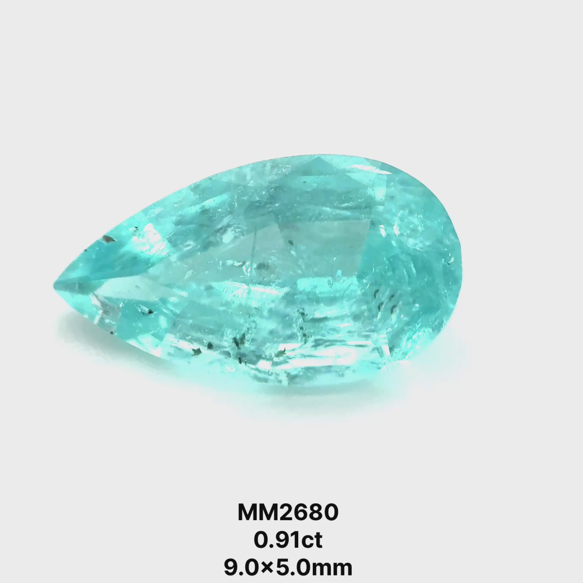 *PARAIBAMAS* Bespoke 0.91 Carat Pear Paraíba Tourmaline