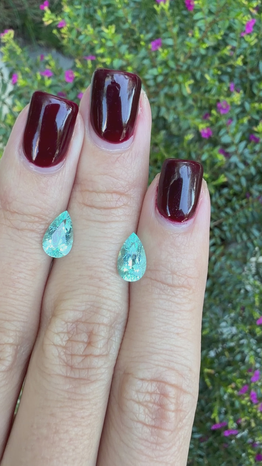 *NEW* Bespoke 2.14 Carat Pear Paraíba Tourmaline Set