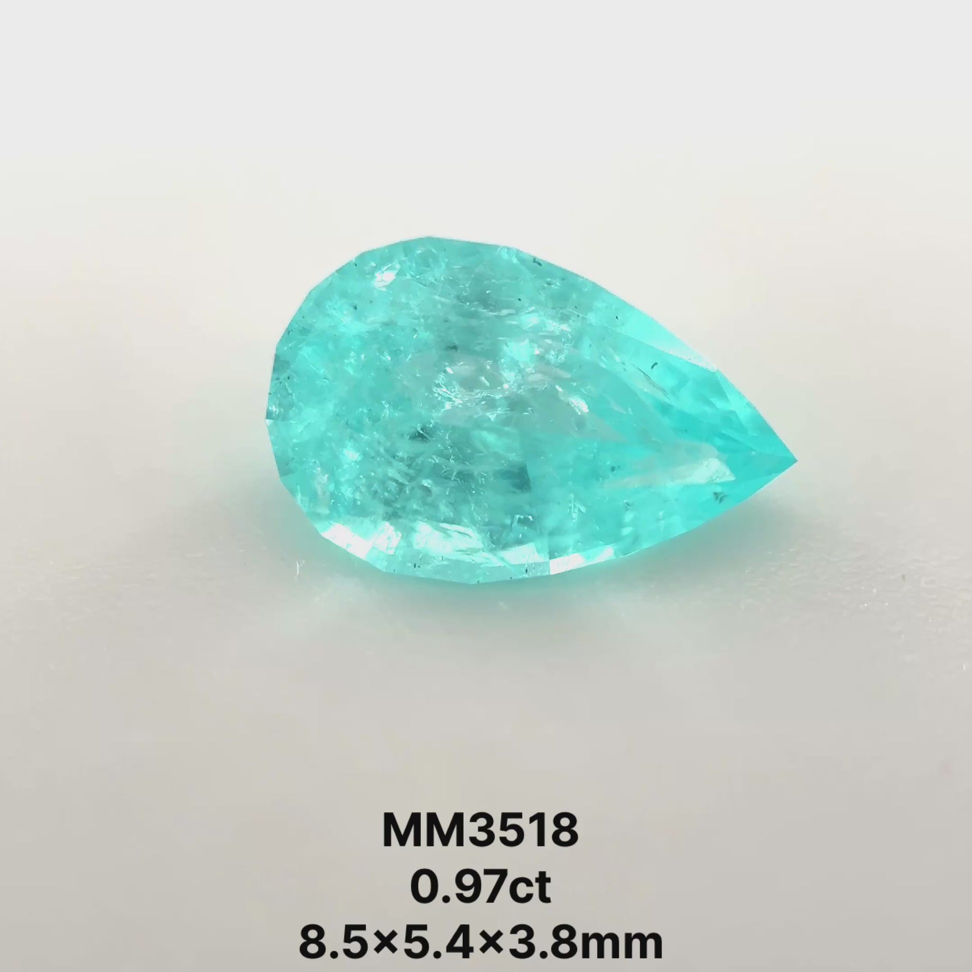 *COUTURE* Bespoke 0.97 Carat Pear Cut Paraíba Tourmaline