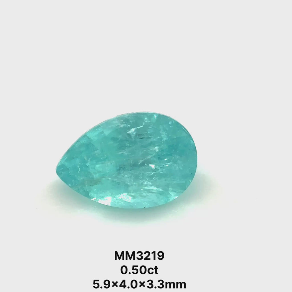 *COUTURE* Bespoke 0.50 Carat Pear Cut Paraíba Tourmaline