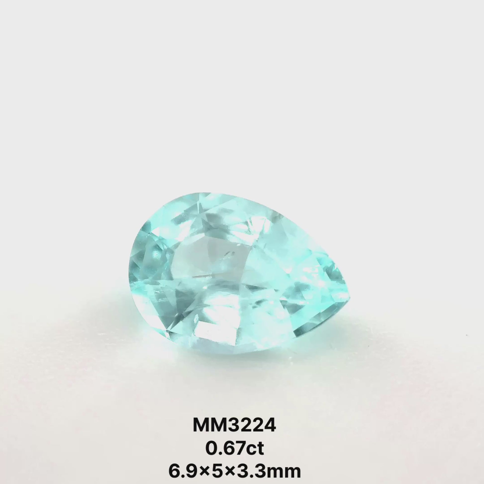 *PARAIBAMAS* Bespoke 0.67 Carat Pear Paraíba Tourmaline