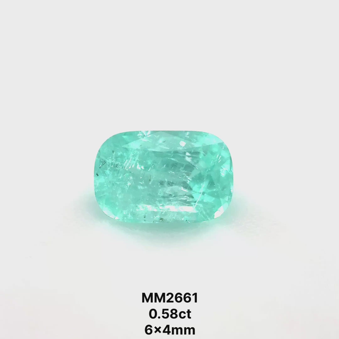 *SEPTEMBER GEM DROP* Bespoke 0.58 Carat Rectangular Cushion Cut Paraíba Tourmaline