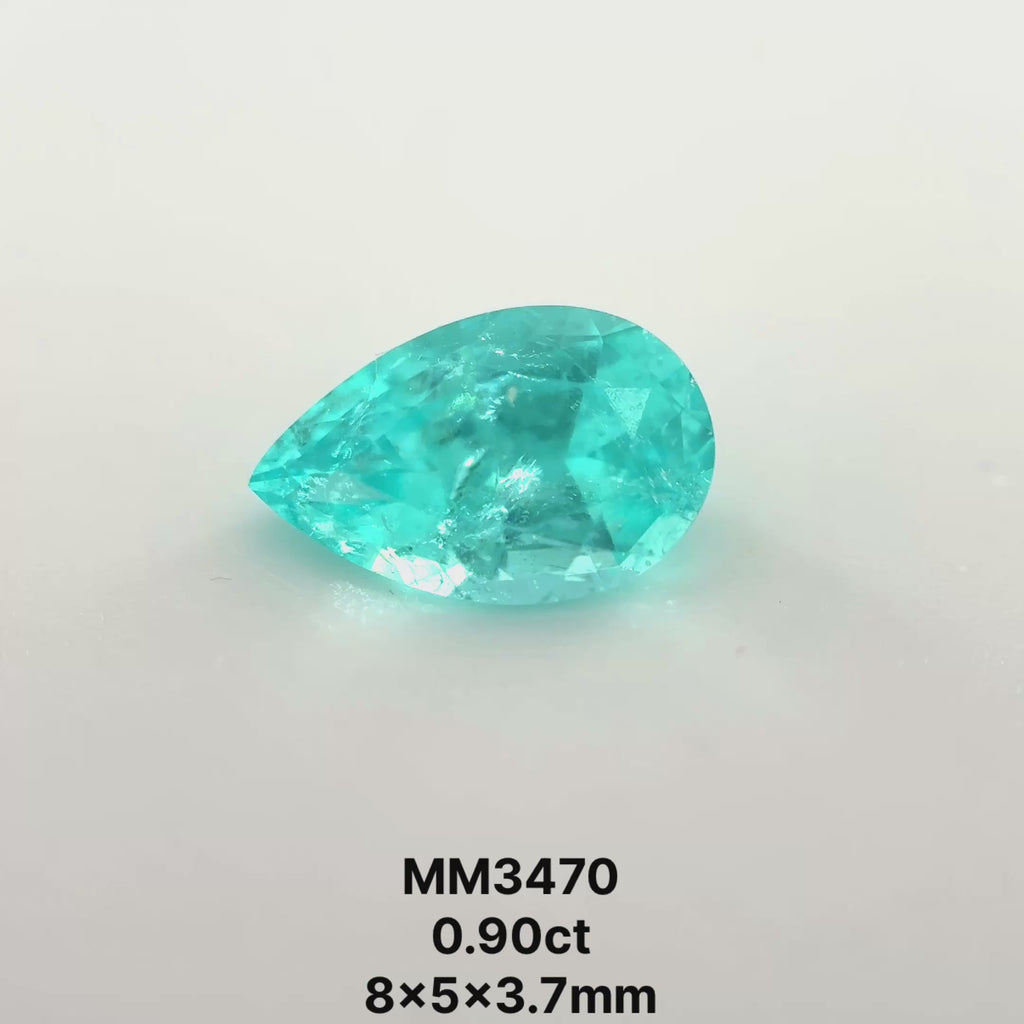 *COUTURE* Bespoke 0.90 Carat Pear Cut Paraíba Tourmaline