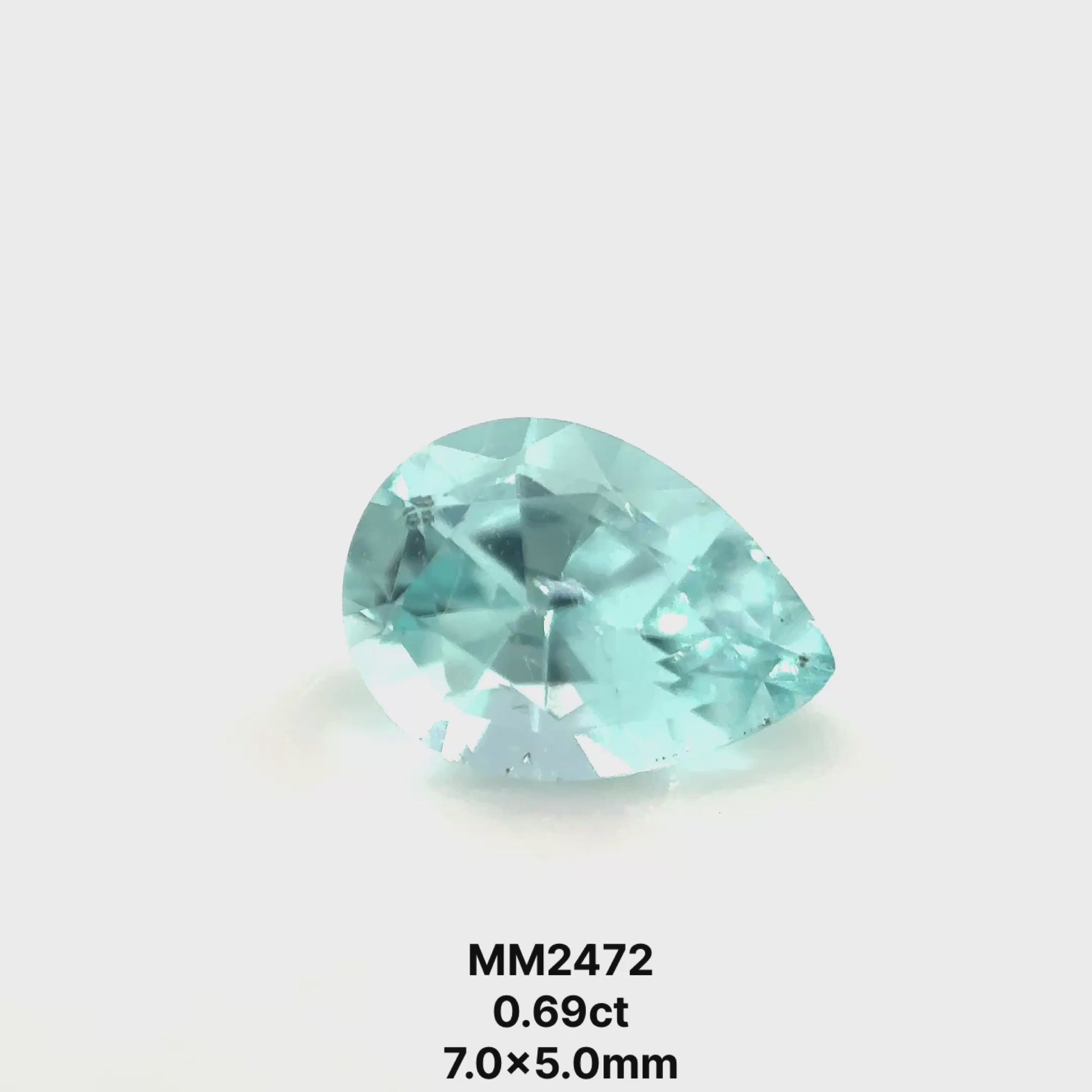 *COUTURE* Bespoke 0.69 Carat Pear Cut Paraíba Tourmaline