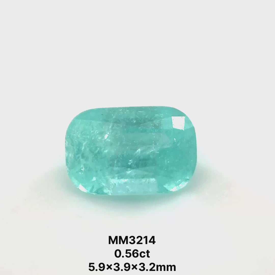*SEPTEMBER GEM DROP* Bespoke 0.56 Carat Rectangular Cushion Cut Paraíba Tourmaline
