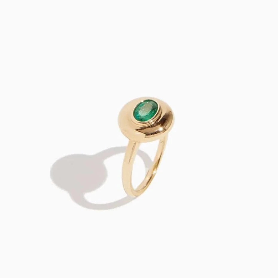 Evergreen Starburst Saucer Ring