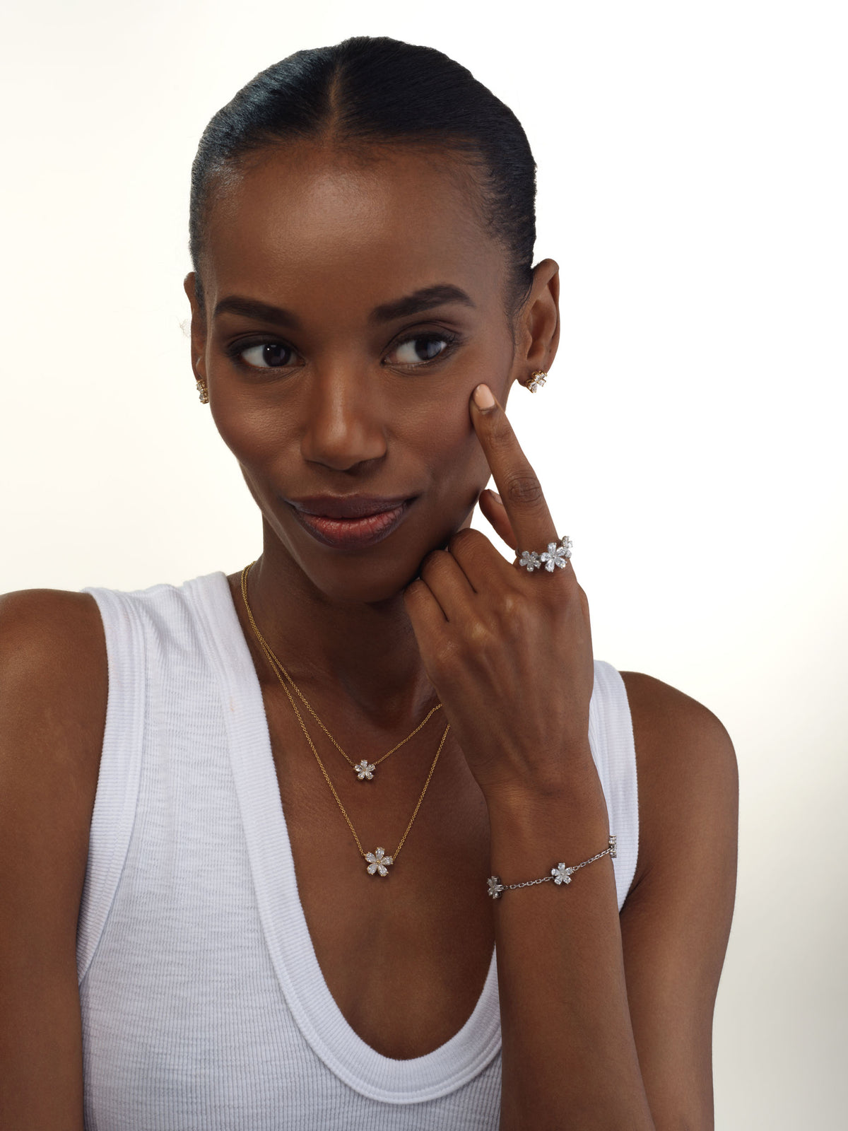 Mini Forget-Me-Not Diamond Necklace