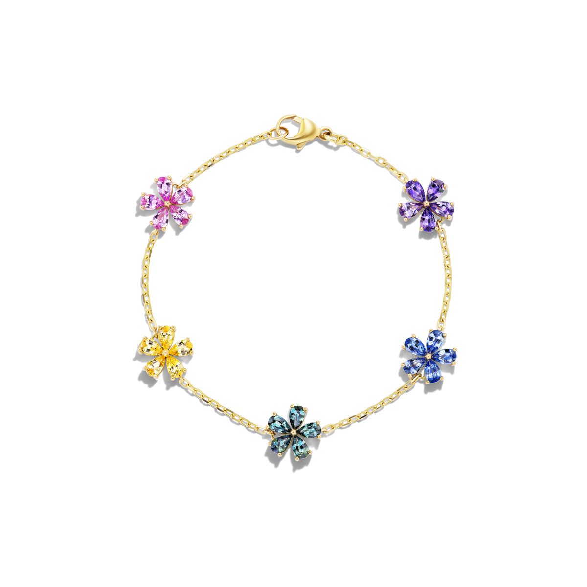 *NEW* Rainbow Sapphire Forget-Me-Not Bracelet