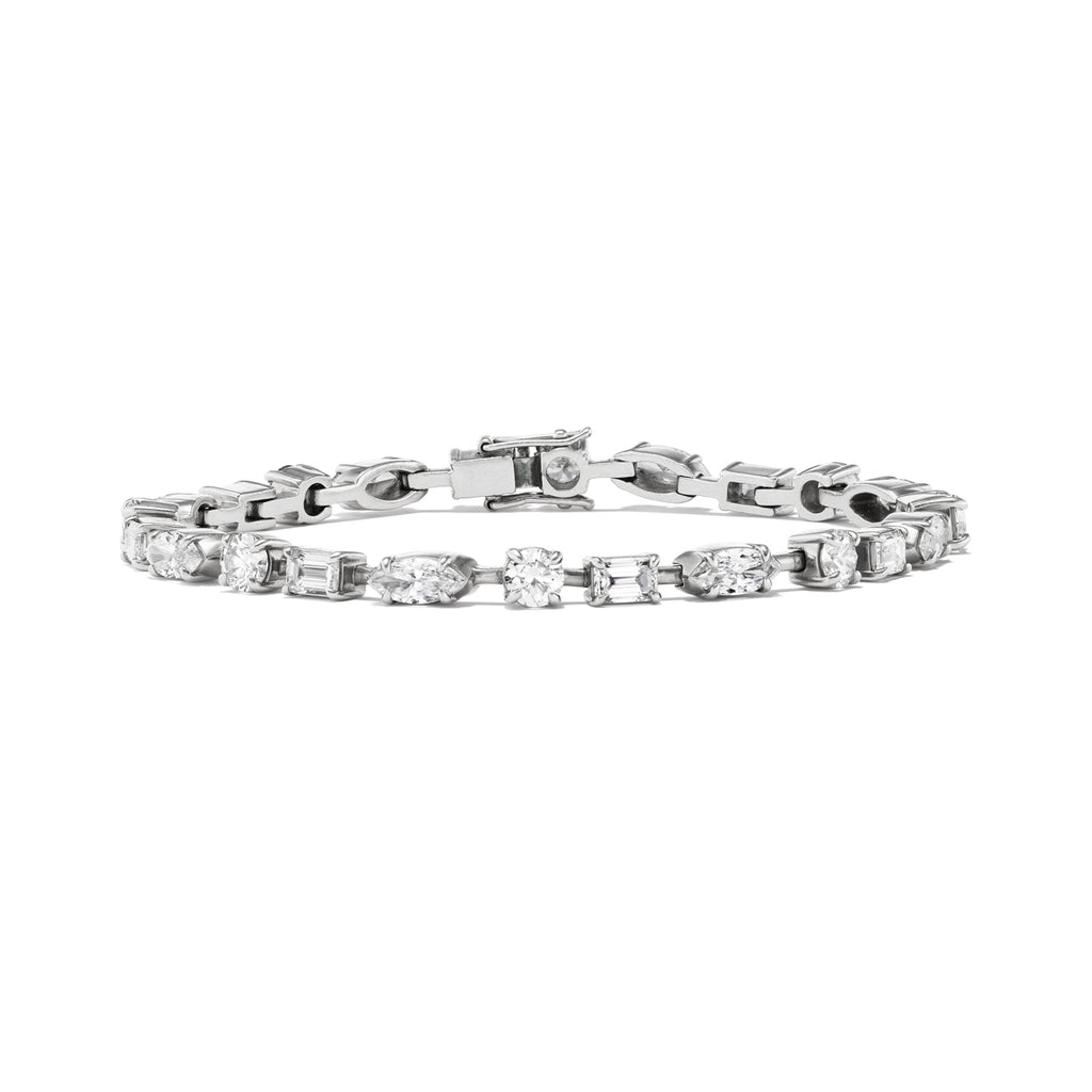 GIA Certified Mixed Shape Diamond Bracelet