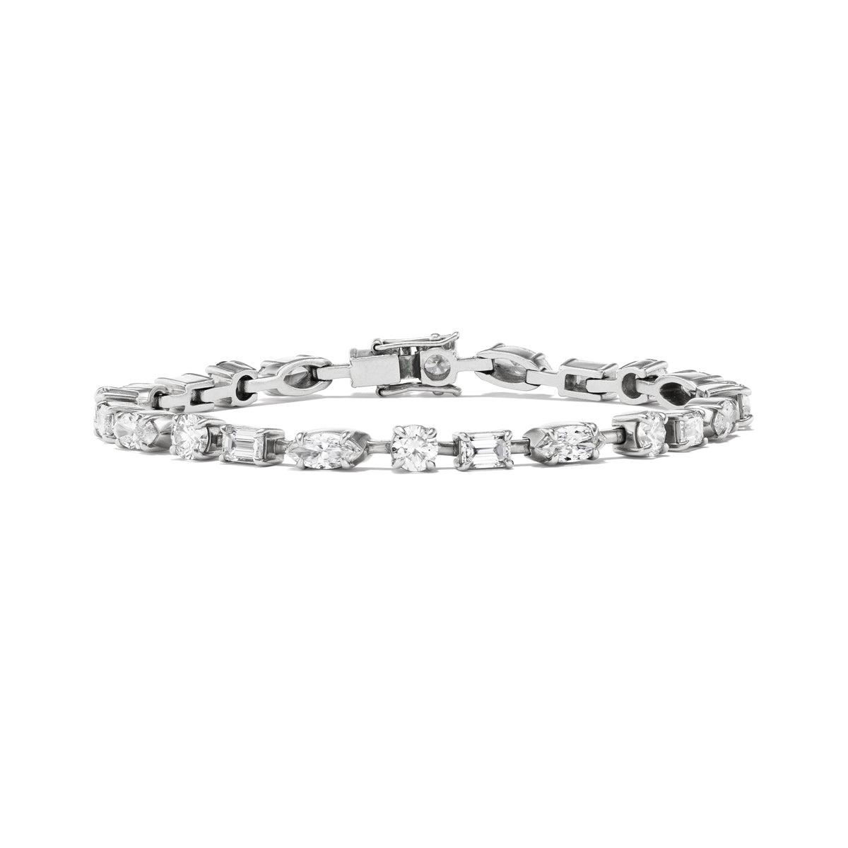 GIA Certified Mixed Shape Diamond Bracelet