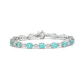 *NEW* Bespoke 10.13 Carat Oval Ombré Paraíba Tourmaline & Diamond Bracelet